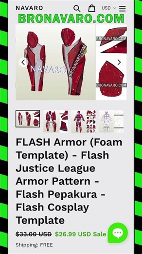 🟢Flash DIY Armor Cosplay Template | EVA Foam Build #flashcosplay #evafoam #bronavaro #pepakura