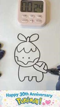 Pokémon Turtwig Drawing Challenge in 1 min #asmr #drawing