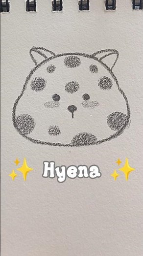 Cute things to draw when bored - #18 HYENA #cutedrawing #sketchwithme #doodle #easytutorial #hyena