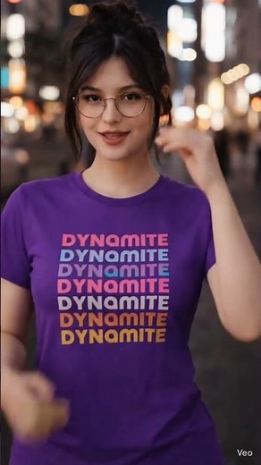 "DYNAMITE" stacked in a colorful, retro-style font that mirrors the song's aesthetic. #btsdynamite