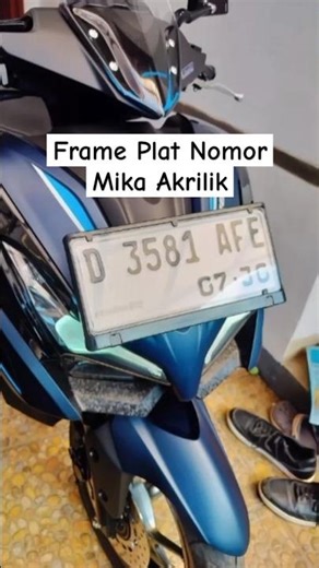 Acrylic Motorcycle License Plate Frame so it looks #numberplateframe #motorcyclenumberplate #moto...