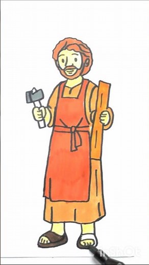 How To Draw Saint Joseph the Carpenter #art #drawing #bibledrawing #christianart #easydrawing