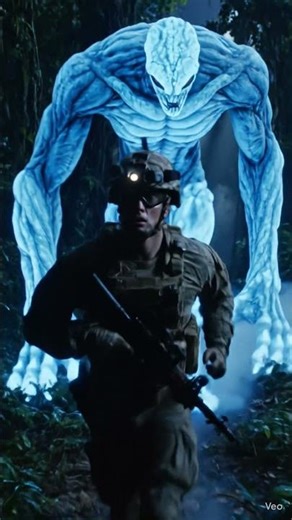 Army Officer Running From an Alien in the Jungle 👽🌲