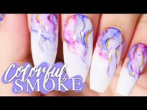 Colorful Smoke Nail Art Tutorial // No Gel/Acrylics // Nail Art at Home