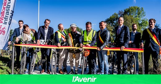 Tapis rouge de Wavre à Louvain-la-Neuve pour les vélos: le premier tronçon de la cyclostrade a été inauguré ce lundi