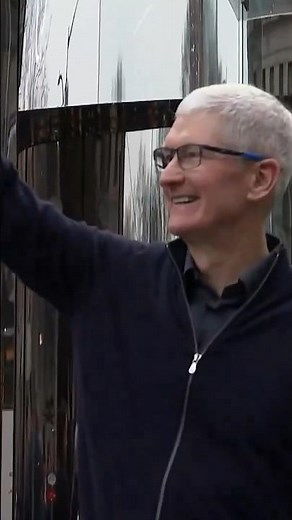 Apple CEO Tim Cook Celebrates Vision Pro Launch in NYC