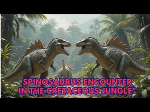 "Epic Spinosaurus Battle in Cretaceous Jungle | Dinosaur Encounter in 4K"