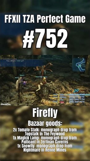 FFXII Perfect Game 752 | Firefly #Shorts #FinalFantasy #Gaming #RetroGaming