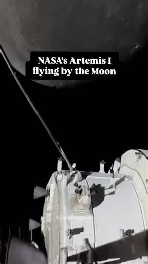 NASA's Artemis 1 Orion capsule flying around the Moon. #space #NASA | Josh Universe