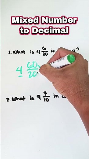 Mixed Number to Decimal #maths #mathematics #mathstricks #conversion #mixednumbertodecimal