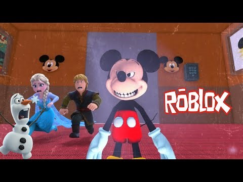 Frozen Elsa Play Mickey Mouse Elevator in Roblox😱💙