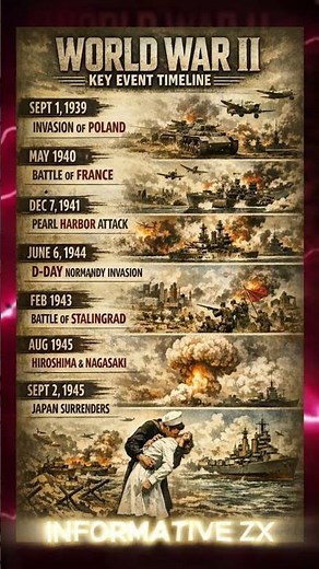 World War 2 Timeline Explained | Key Events from 1939 to 1945#didyouknow #history #shorts #worldwar2