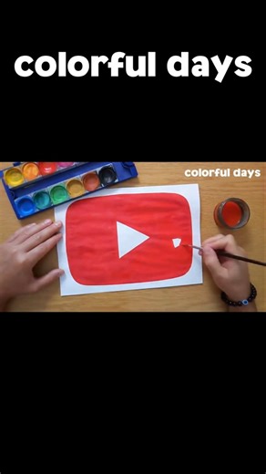 YouTube logo painting