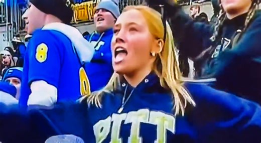 Social Media Is Falling In Love With Female Pittsburgh Panthers Fan Who Showed Off Her Incredible Moves In The Stands [VIDEO]