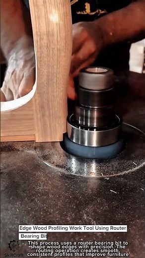 Edge Wood Profiling Work Tool Using Router Bearing Bit #worktool