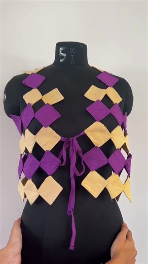 vest from scratch 💜 #fashiontrends #style #diy