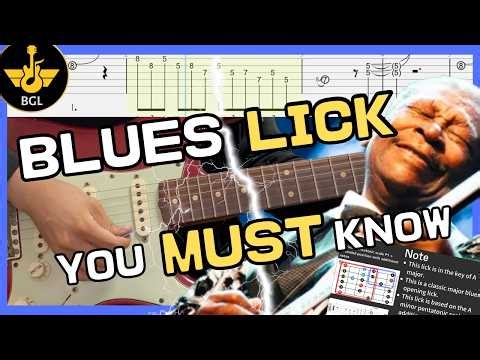 [Tabs & Theory Below] Blues Lick Drop/L-1-2: Blues Soloing Practice with Just 3 Notes/Key of A