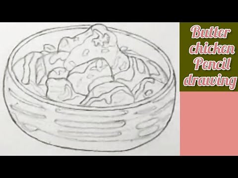 How to draw butter chicken #howtodraw #pencildrawing #butter #chicken #tutorial #butterchicken