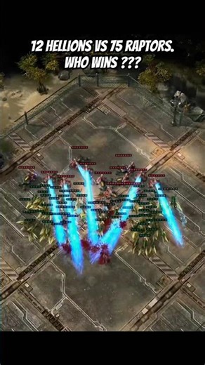 SC2.BattleRumBle: 12 Hellions vs 75 Raptors #sc2 #rts #starcraft2 #스타크래프트2 #UnitBattle