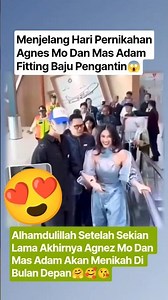 AGNEZ MO AKAN FITTING BAJU PENGANTIN DENGAN MAS ADAM😱#agnezmo #adamsudiyo #menikah #gosip #artis