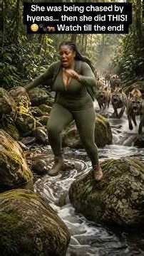 She was being chased by hyenas… then she did THIS! 😳🐾🐅 Watch till the end! #viral #shorts #reels