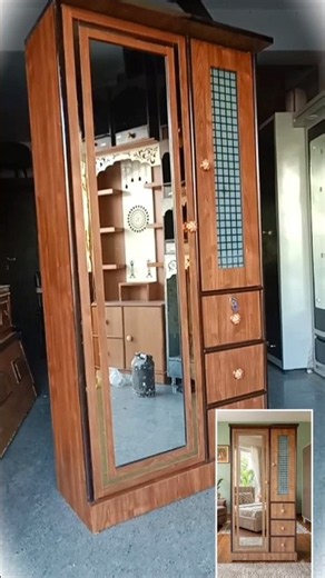 Premium Wooden Wardrobe with Mirror | Modern Space Saving Almirah Design | Bluesky Furniture