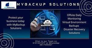 Cloud Managed Backups enables secure, automated disk-to-disk backup and recovery, with a range of storage options for different business needs. Contact our Team to customize your backup solutions on 0101401077 or WhatsApp 0817596927 | MyTelecoms | Facebook