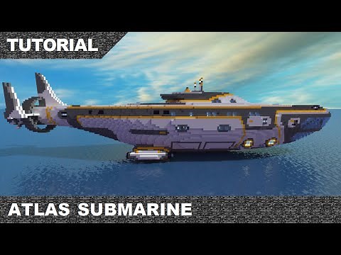 Minecraft Subnautica Atlas Class Submarine Tutorial & Download part 1