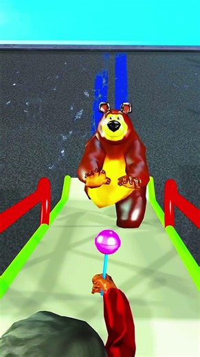 Bear & Scary Teacher LAUGHING!😂 Froggy BEGGING for Lollipop! 😂#funny #shortvideo #gta