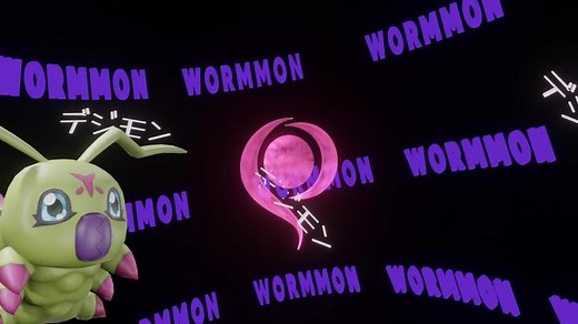 Wormmon armor evolution sequence #digimon #digivolve #shinka #wormmon #stingmon