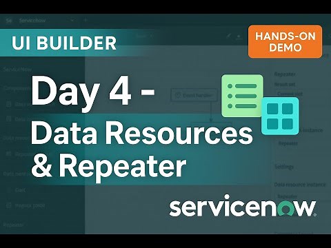 (Day 4) UI Builder ServiceNow | Data Resources | Repeater | Dynamic List View in Workspace