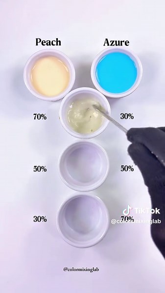 Let's Mixing Peach Azure Color Mixing😍🌈 #colormixing #painting #art #satisfying #paintingprocess