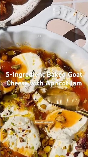 5-Ingredient Baked Goat Cheese with Apricot Jam