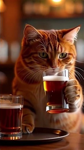 drinking cat ai#shorts #ai #cat