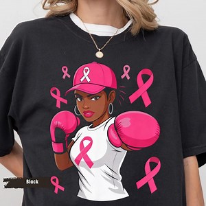 Breast Cancer Awareness PNG: African American Woman Boxing (digital Download) - Etsy