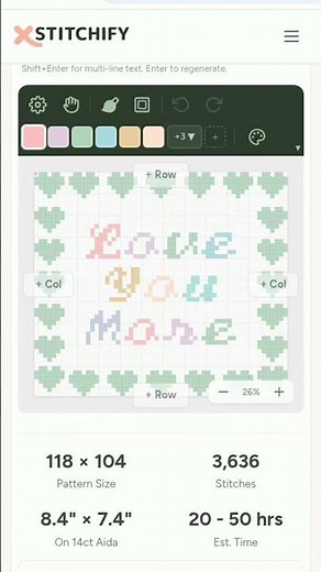 Design your own cross-stitch text pattern ✨