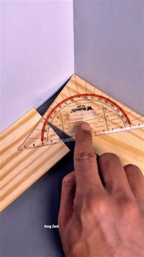 Quick Trick to Measure Non-90° Wood Corners 🔥 #woodworking #carpentry #shorts