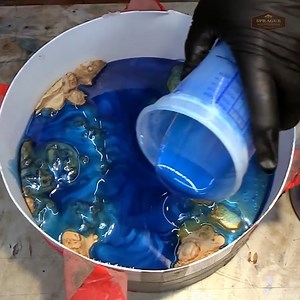 Making a turntable cover for "Those Bourbon Guys" out of some awesome maple burl and some beautiful resin | Sprague Woodturning