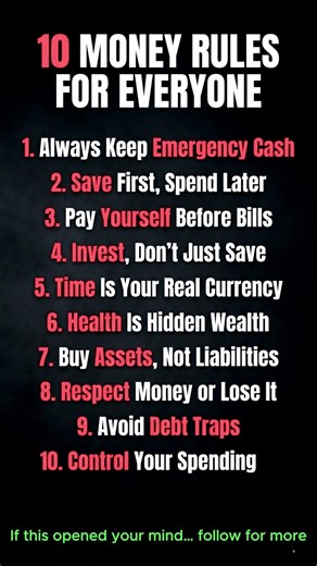 10 Money Rules for Everyone | Money Rules That Will Change Your Life (Financial