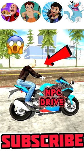 npc drive bike 😱 In indian bikes driving 3D 🔥|| GTA v mod #shorts