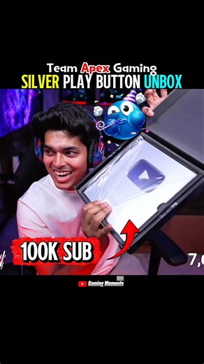 Jonathan Unboxing Silver Play Button🔥 #jonathan #teamapexgaming #bgmi