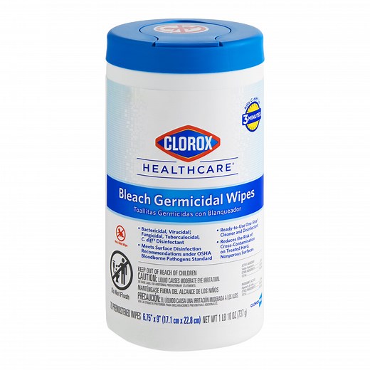 Clorox Healthcare CLO35309CT 70-Count Bleach Germicidal Wipes - 6/Case