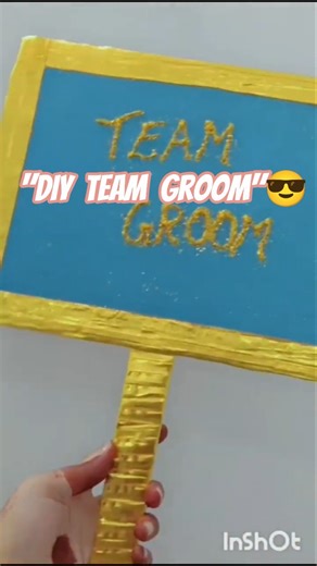 DIY Team Groom Sign Board 💛 | Easy Wedding Prop Idea | Haldi & Mehndi Decoration/#shorts/#shortsfeed