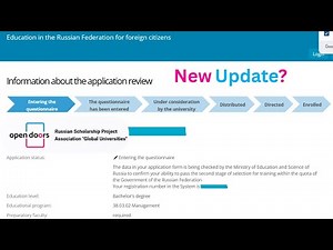 Open Doors Scholarship 2024-25 | Visa Invitation Update from Russian Ministry