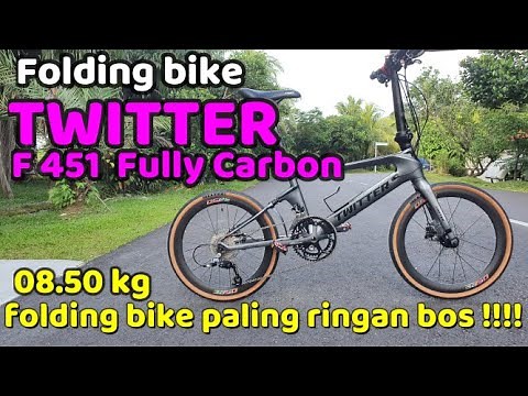 #twitter - review TWITTER F 451 Fully Carbon Folding bike - Folding Paling Ringan | limited edition