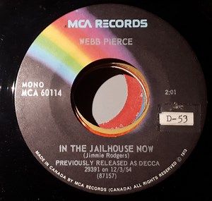 Webb Pierce - In The Jailhouse Now / Back Street Affair