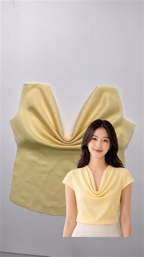 A simple cowl neck cutting trick that beginners can follow easily. ✂️
