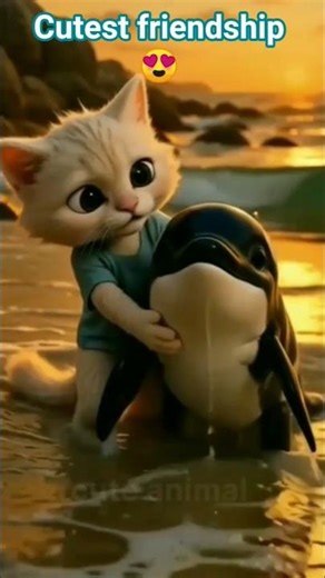 CUTEST friendship 😮🤍#shorts #ytshorts #cutecats