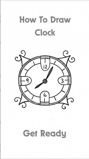 How to draw a Clock 🕗 #stepbysteptutorial