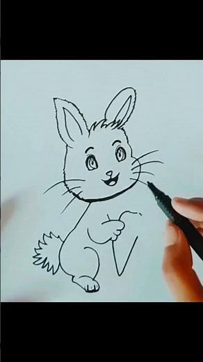 Cute Cartoon Rabbit Drawing Easy Step by Step#art